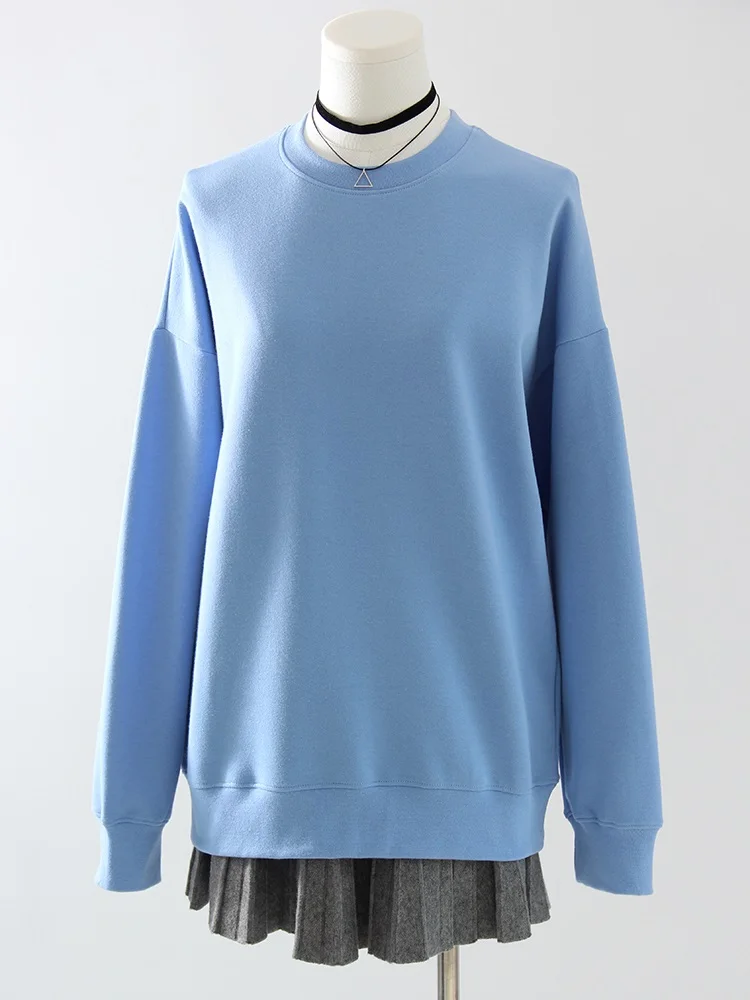 White Oversized Crewneck Sweatshirts Women Autumn Comfort Colors Pink Mom Sweatshirt Yellow Cotton Fall Sweatshirt For Women