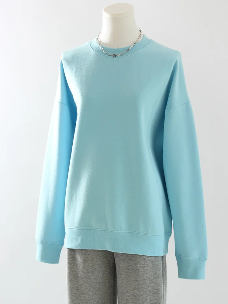 White Oversized Crewneck Sweatshirts Women Autumn Comfort Colors Pink Mom Sweatshirt Yellow Cotton Fall Sweatshirt For Women