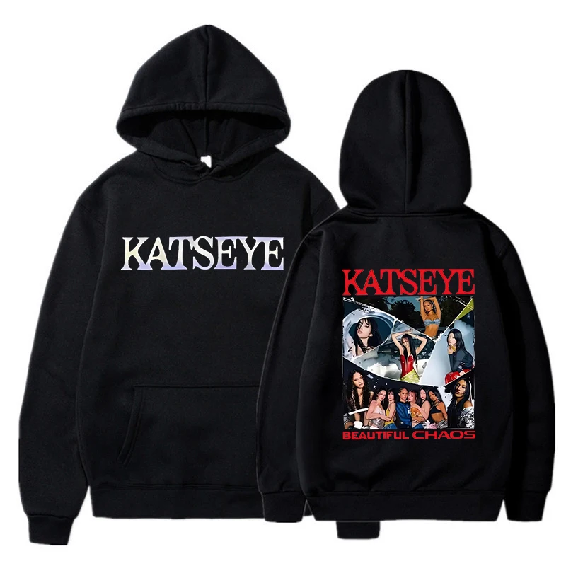 Fashion Katseye Print Casual Hoodies Women Men Graphic Gothic Y2k Hoody Sweatshirts 90s Korean Style Vintage Streetwear Clothes