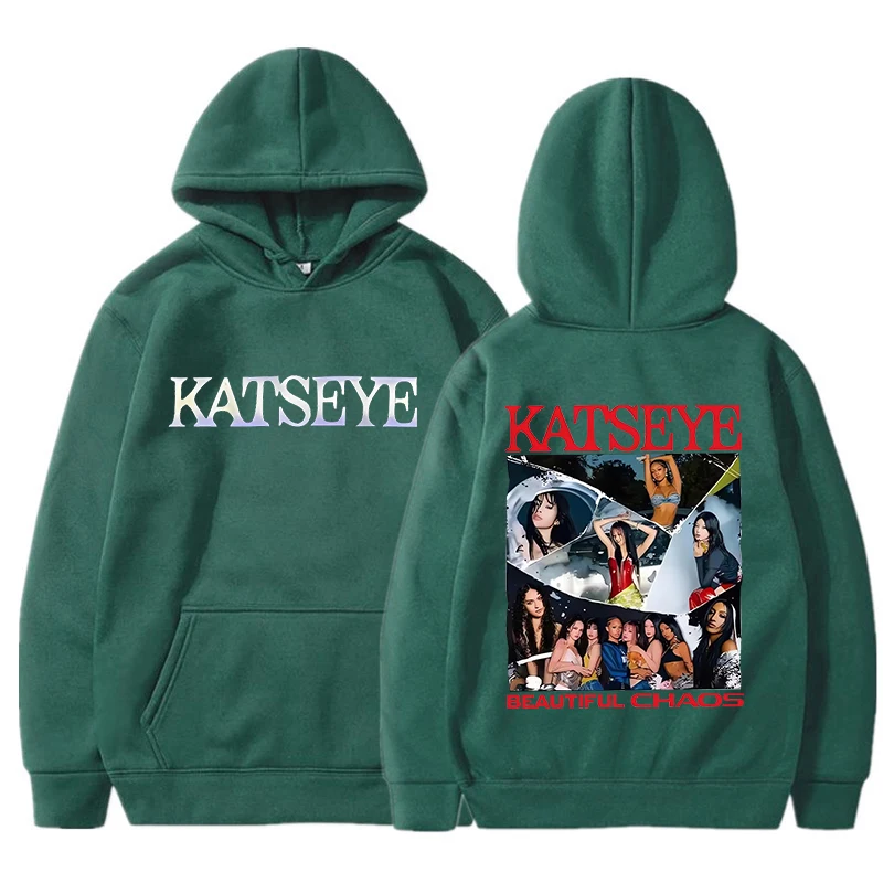 Fashion Katseye Print Casual Hoodies Women Men Graphic Gothic Y2k Hoody Sweatshirts 90s Korean Style Vintage Streetwear Clothes