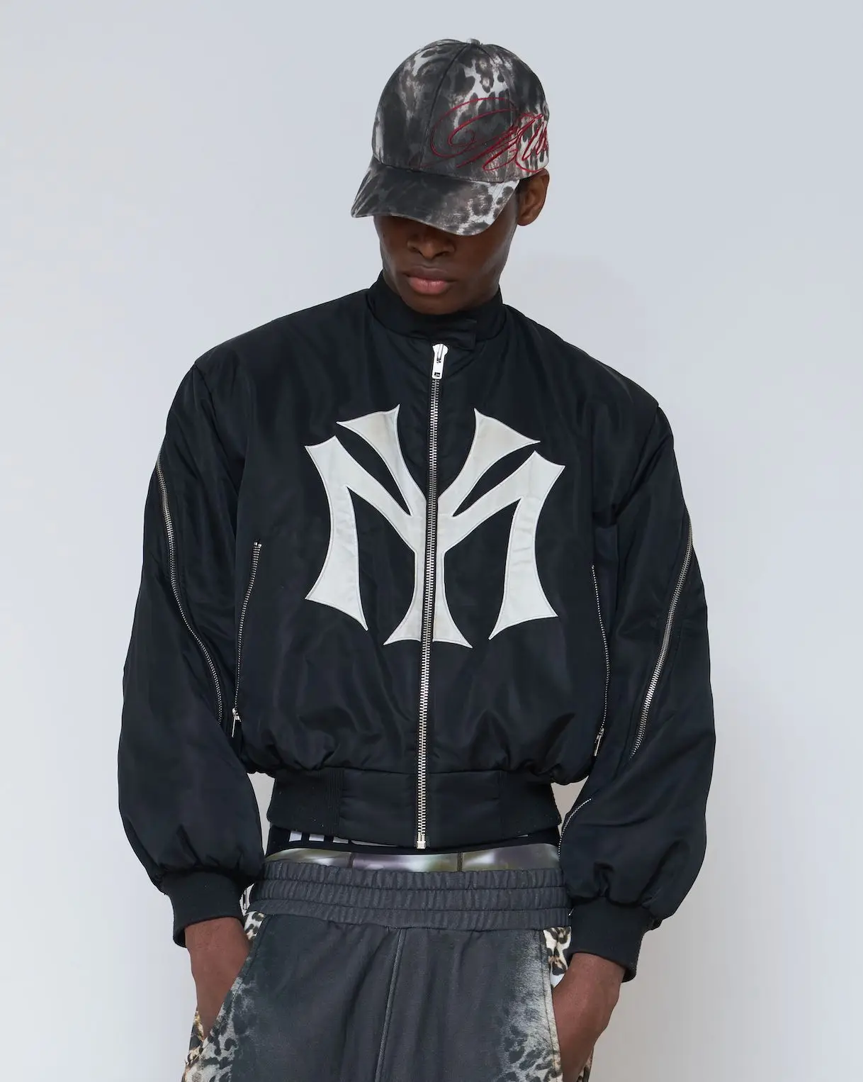 European and American Multi Zipper Design Cross-Border Men's and Women's Loose Letter Embroidery Pattern Fashionable Hoodie