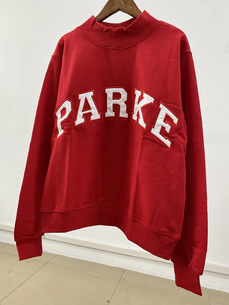 Flordevida Gray sweatshirt with Classic Style Letter embroidery for Women crew neck cotton long sleeve casual sweatshirt female