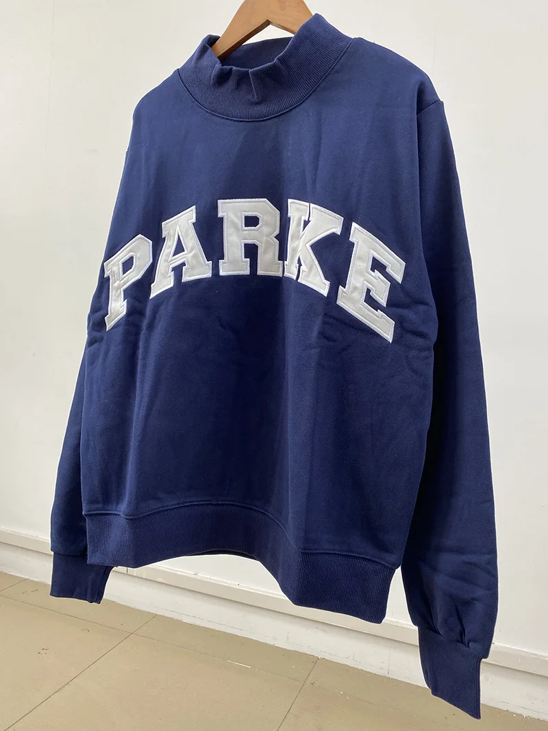 Flordevida Gray sweatshirt with Classic Style Letter embroidery for Women crew neck cotton long sleeve casual sweatshirt female
