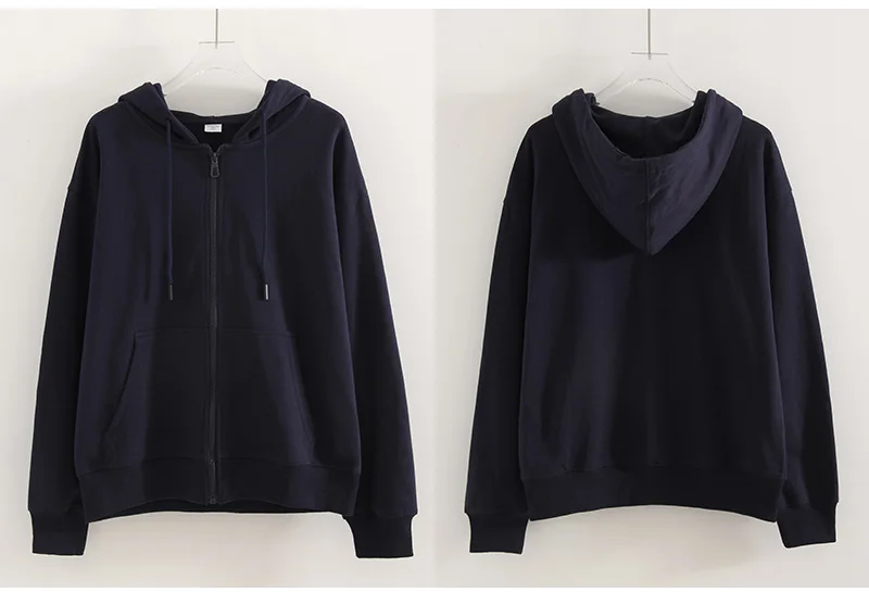 Hoodies Oversized Zip Up Sweatshirt Women White Cotton Fall Sweatshirt With Hood Zipper Gray Hooded Sweatshirts Zip Coat Women