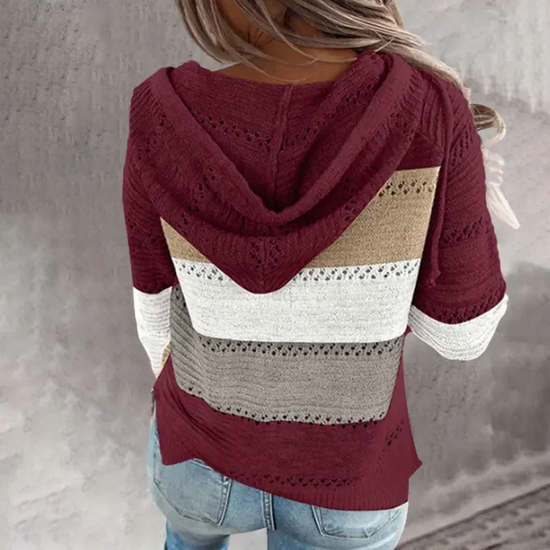 Customizable Casual Knitted Zipper Hoody Hoodie For Women