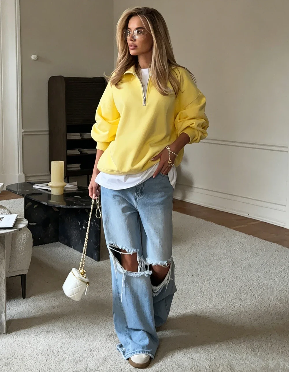 Fashion Women's Zip-up Sweatshirt Oversized Autumn Red Vintage Pinterest Sweatshirt with Zipper Cotton Long-sleeved Street Style