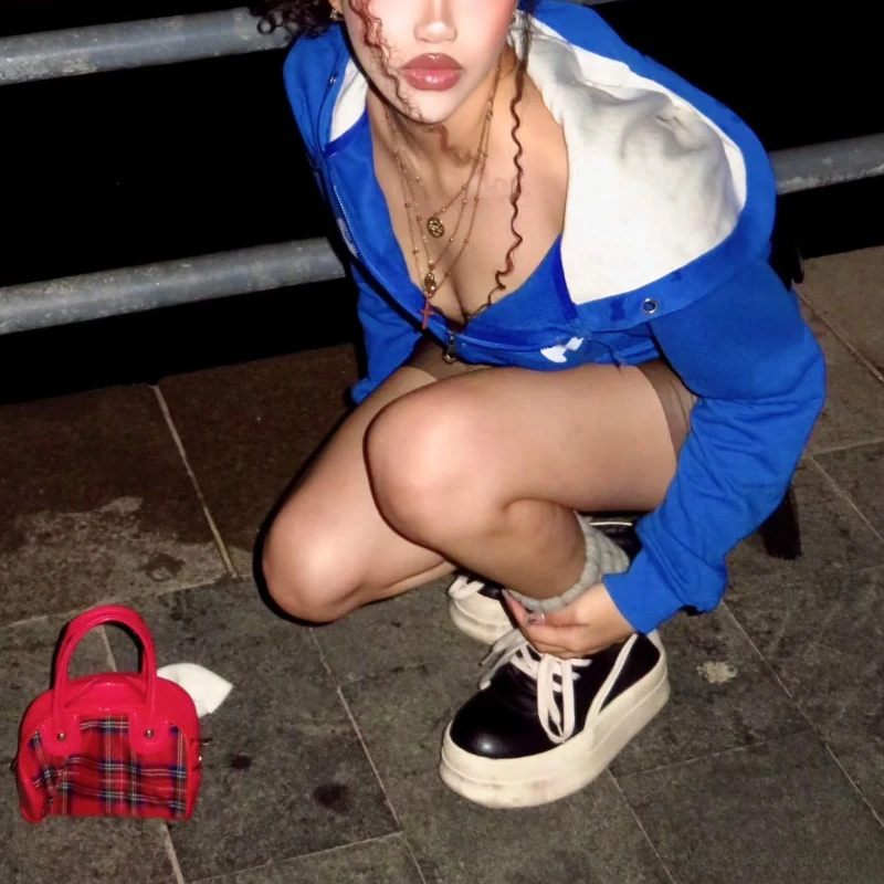 Sweatshirt jacket 2025 new loose casual top autumn and winter Gothic European American retro street clothing Y2K jacket trend