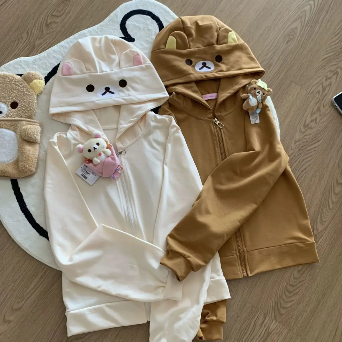 Y2k Harajuku Streetwear Hoodies Women Japanese Style Kawaii Sweet Cute Cartoon Print Zipper Sweatshirt Soft Girl 2026 Jacket