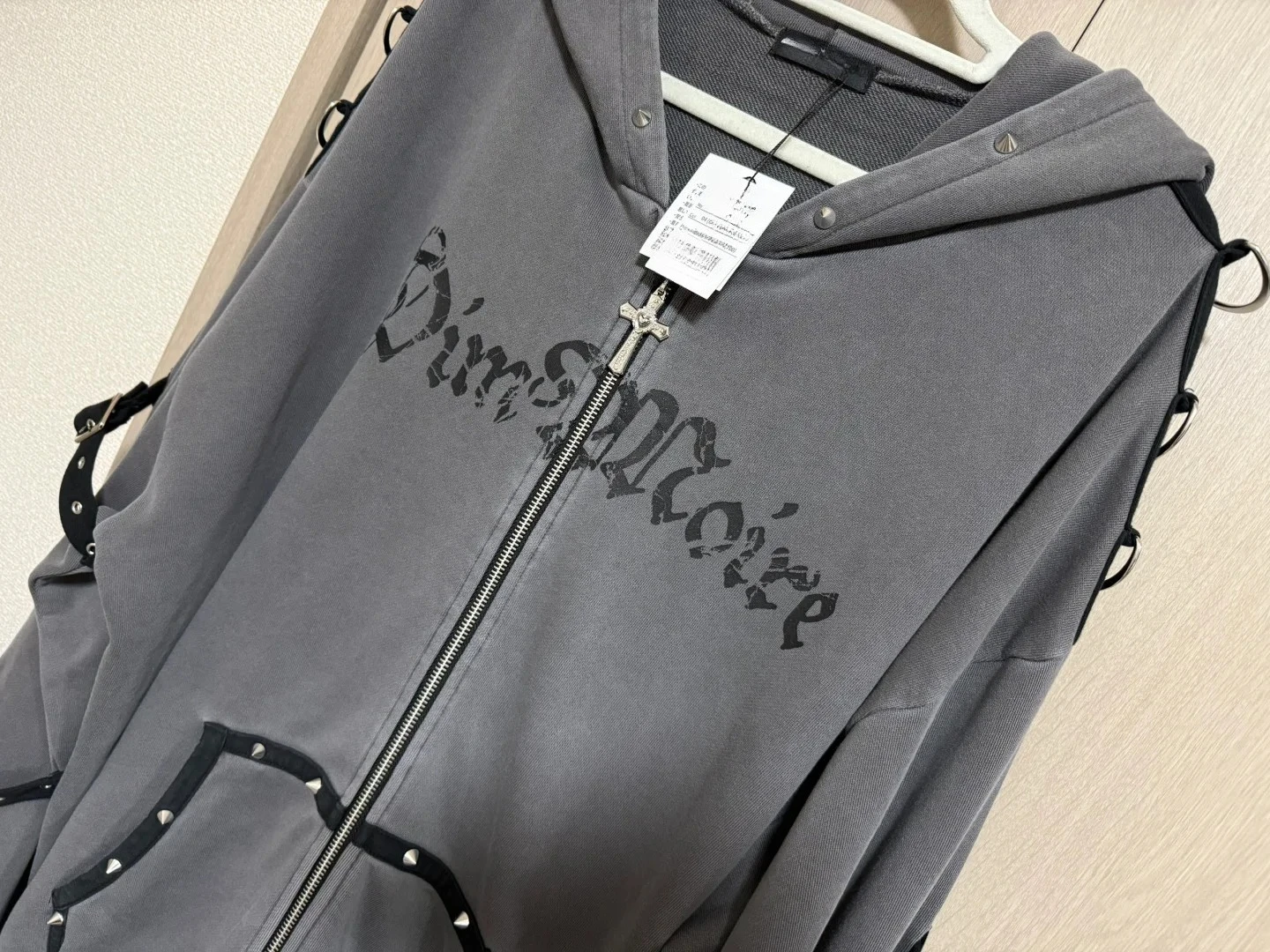 Streetwear Harajuku Hoodies Jackets Women's Clothing Hooded Punk Zipper Coat Japanese Rivet Print Vintage Casual Y2k Sweatshirts