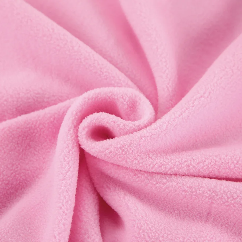 Casual Pink Fleece Sweatshirt Women Zipper Lapel Long Sleeve Loose Pullover Hoodie Autumn Winter Solid Warm Daily Commute Tops