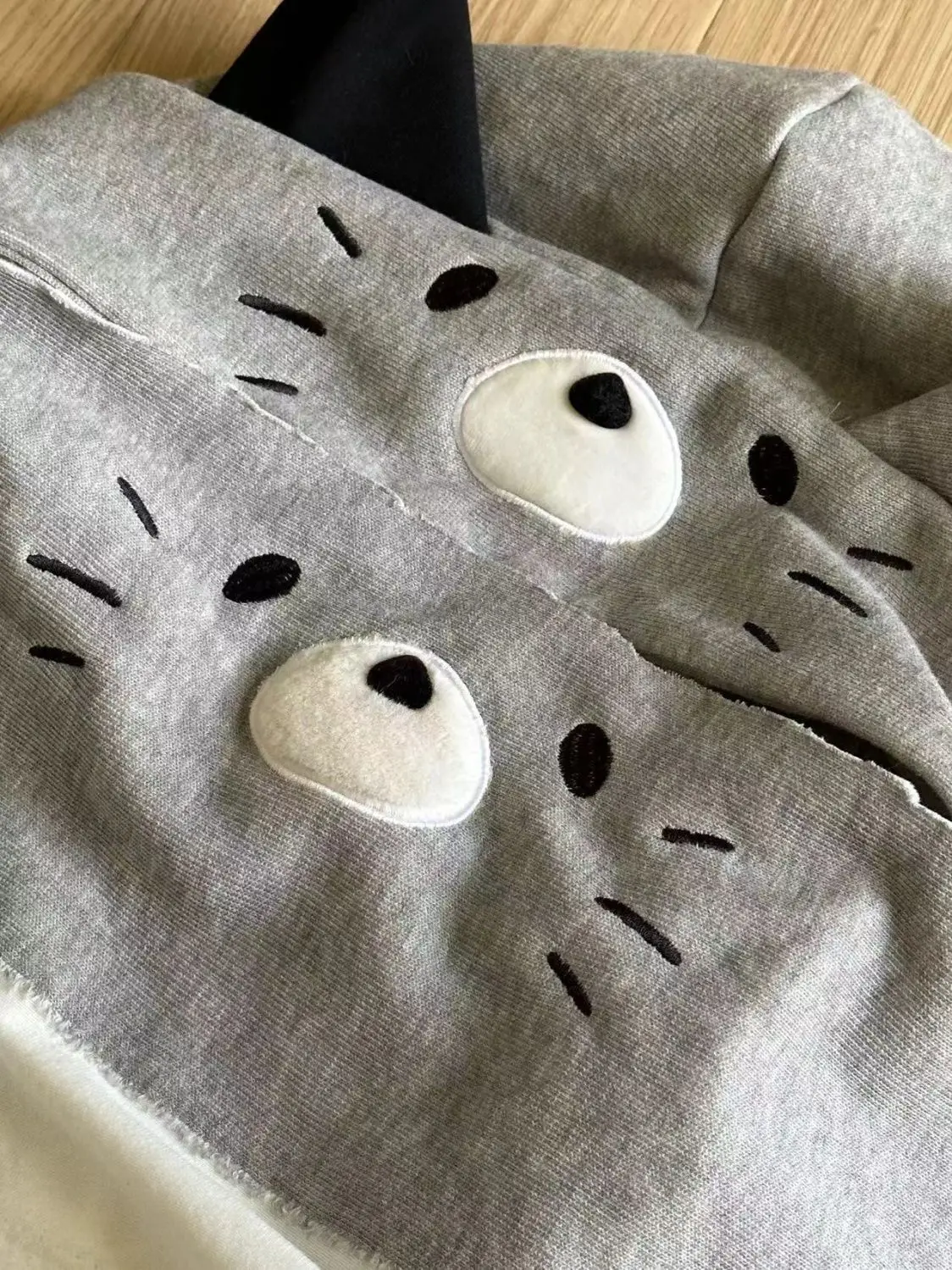 Harajuku Stripe Hoodies Women Kawaii Tops Cat Ear Hooded Jacker Grunge Streetwear Lace Patch Y2k Aesthetic Zipper Sweatshirt