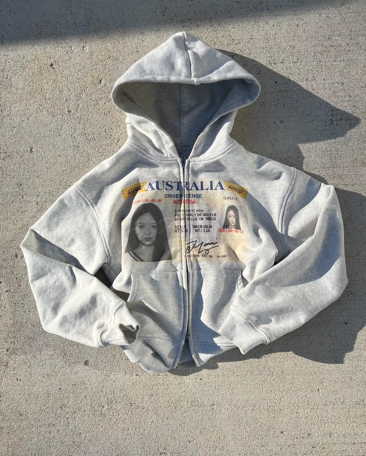 Harajuku Korean Style Graphic Print Hoodies Women Gothic Casual Oversized Hoodie Zip Sweatshirts Streetwear Y2k Women Clothing