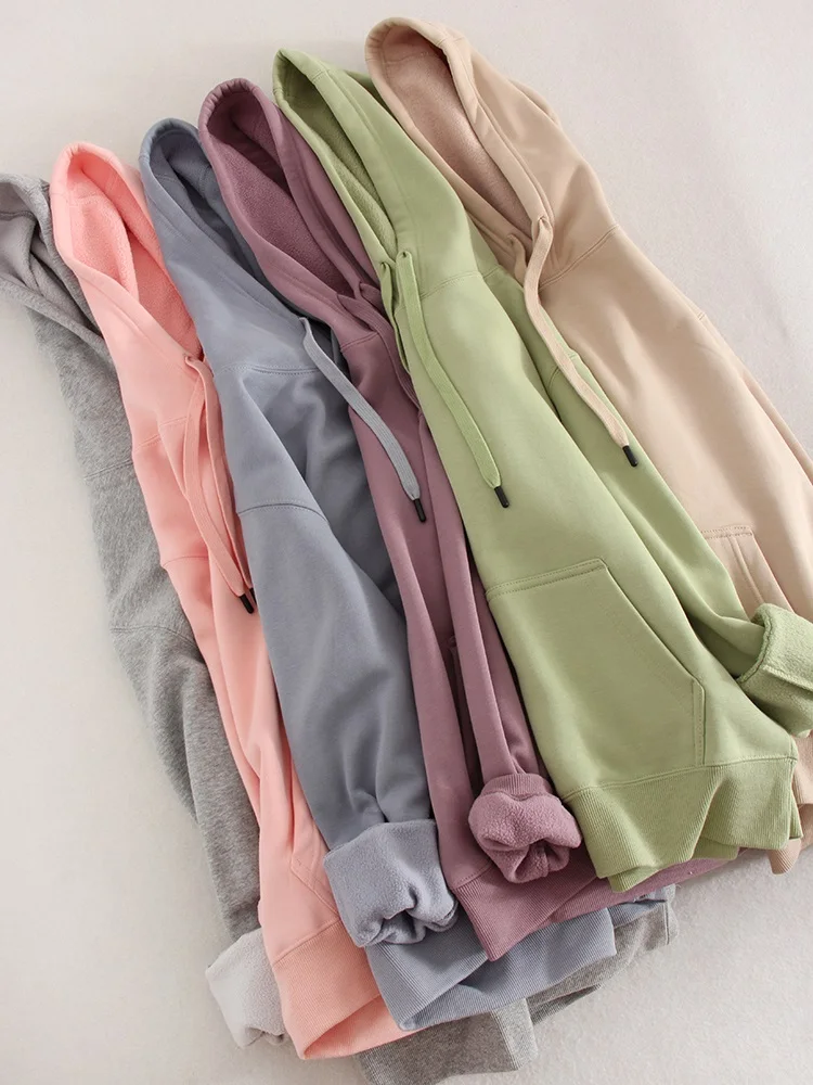Streamgirl Winter Warm Fleece Hoodies For Women Green White Loose Sweatshirts With Hoodie Pink Pullover Hoodies Women Velvet Top