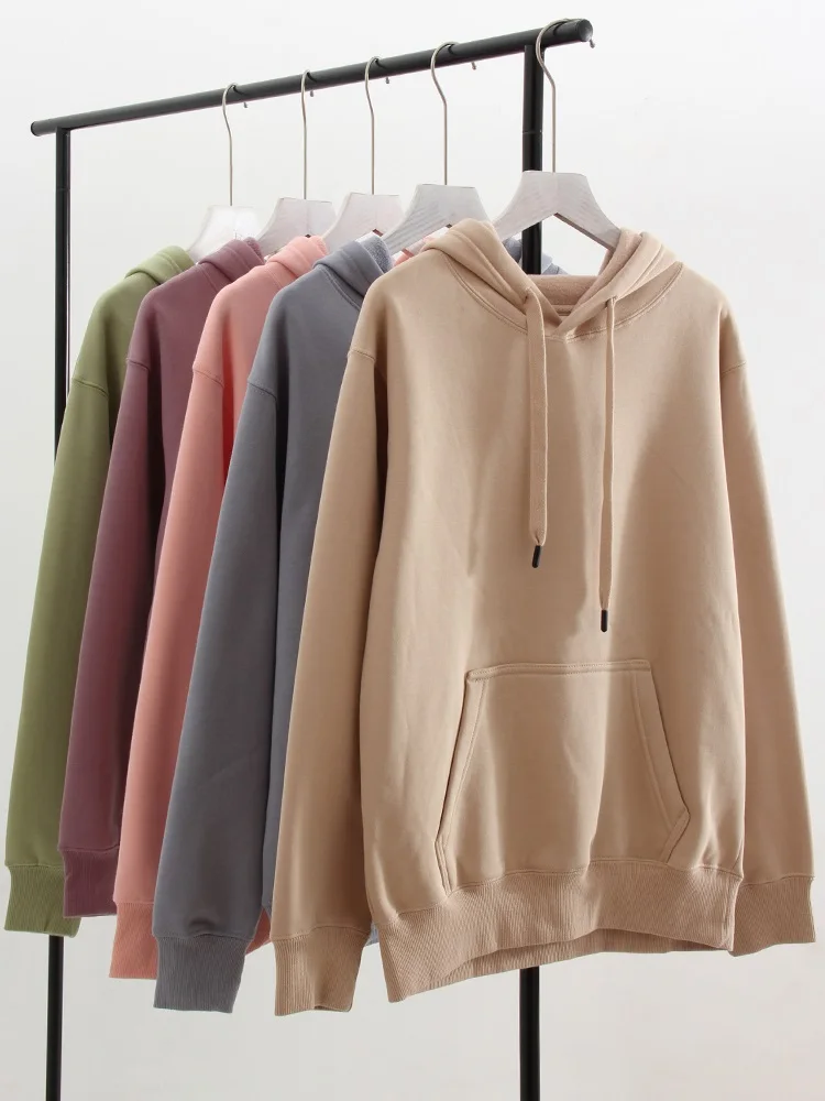 Streamgirl Winter Warm Fleece Hoodies For Women Green White Loose Sweatshirts With Hoodie Pink Pullover Hoodies Women Velvet Top