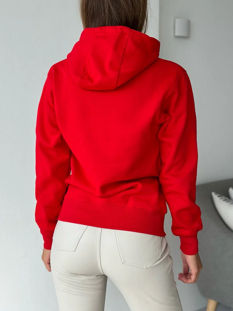 Streamgirl Winter Warm Fleece Hoodies For Women Green White Loose Sweatshirts With Hoodie Pink Pullover Hoodies Women Velvet Top