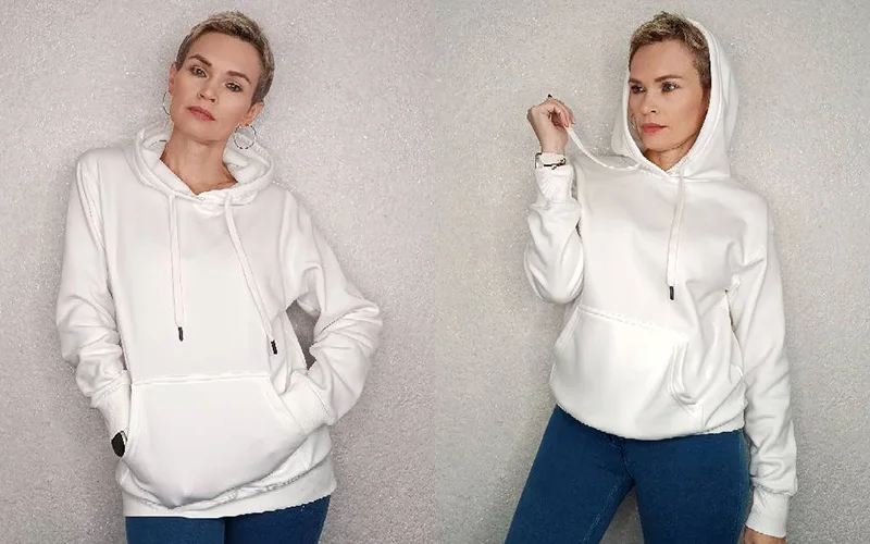 Streamgirl Winter Warm Fleece Hoodies For Women Green White Loose Sweatshirts With Hoodie Pink Pullover Hoodies Women Velvet Top