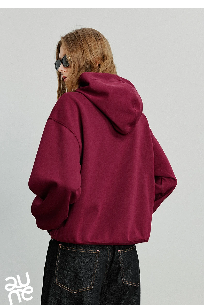 TOYOUTH Women Fleece-Lined Hooded Sweatshirts 2026 Spring New Cat Embroidery Tie Detail Warm Cozy Fleece Lining Tops