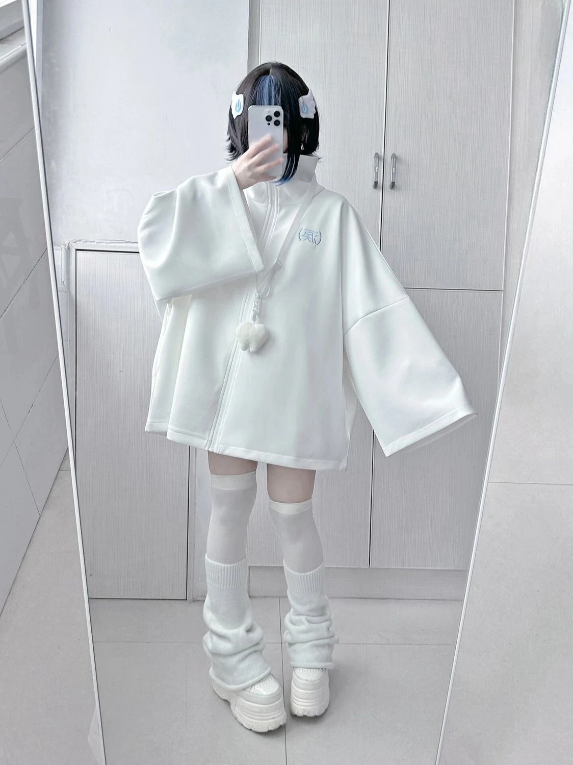 Spring Japanese Casual Solid Hoodies Women Loose Y2k Aesthetic Oversized Embroidery Coats Harajuku Zipper Grunge Sweatshirts