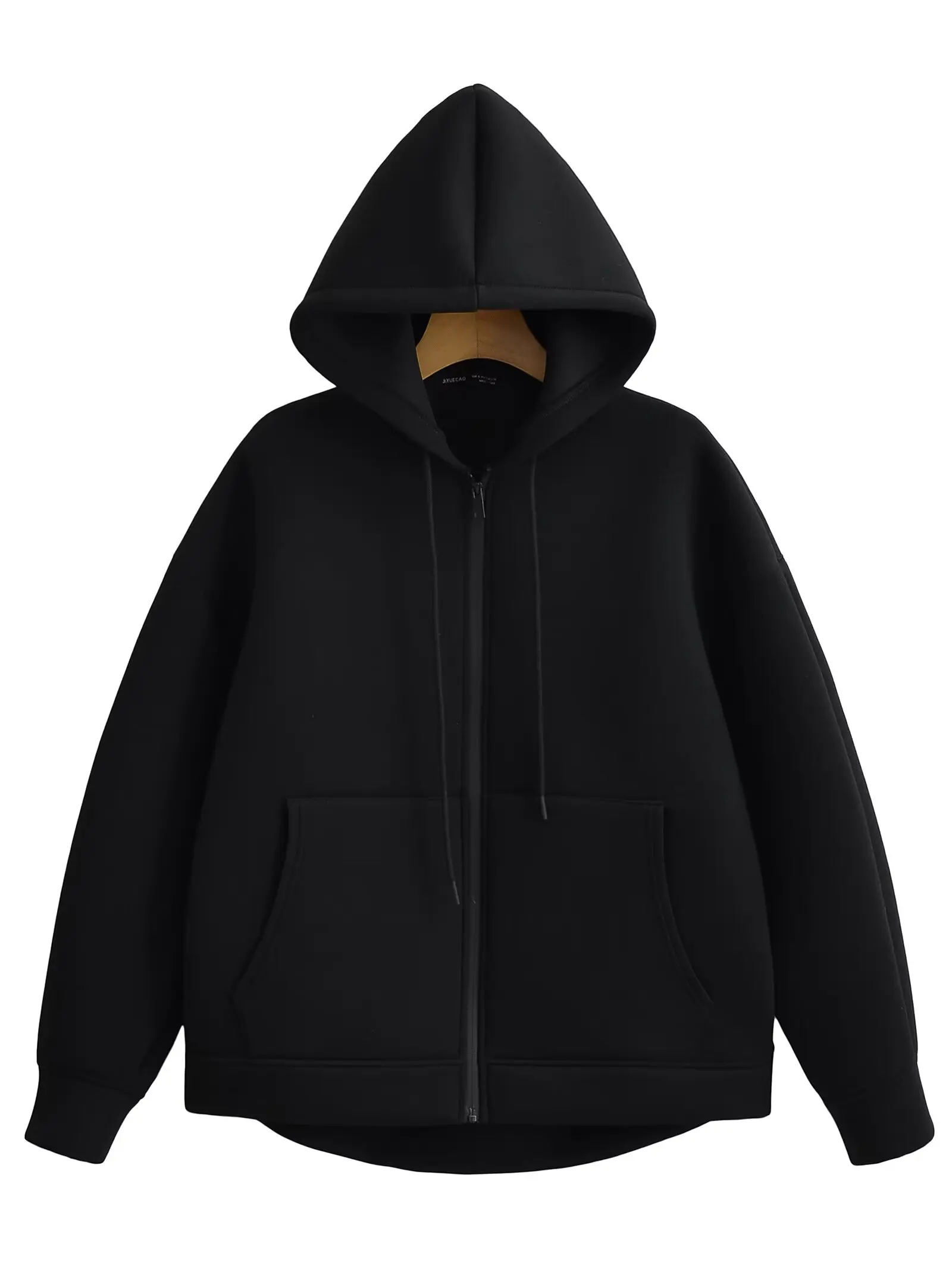 HH 2026 Casual Women's Soild Zipper Hoodie Long Sleeve Big Pocket Zipper Jacket With Hood Female Loose Outerwear Coat Tops