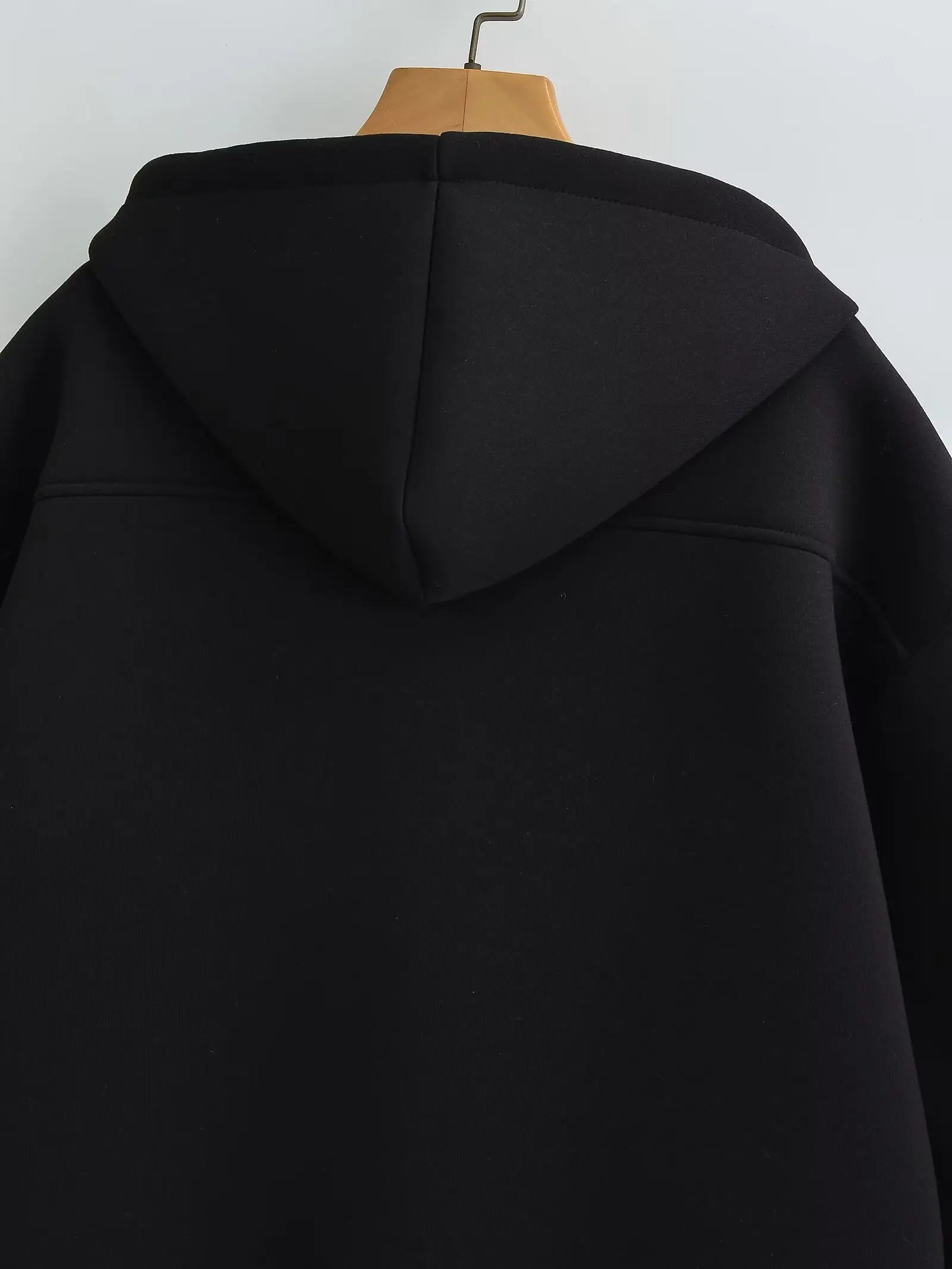 HH 2026 Casual Women's Soild Zipper Hoodie Long Sleeve Big Pocket Zipper Jacket With Hood Female Loose Outerwear Coat Tops