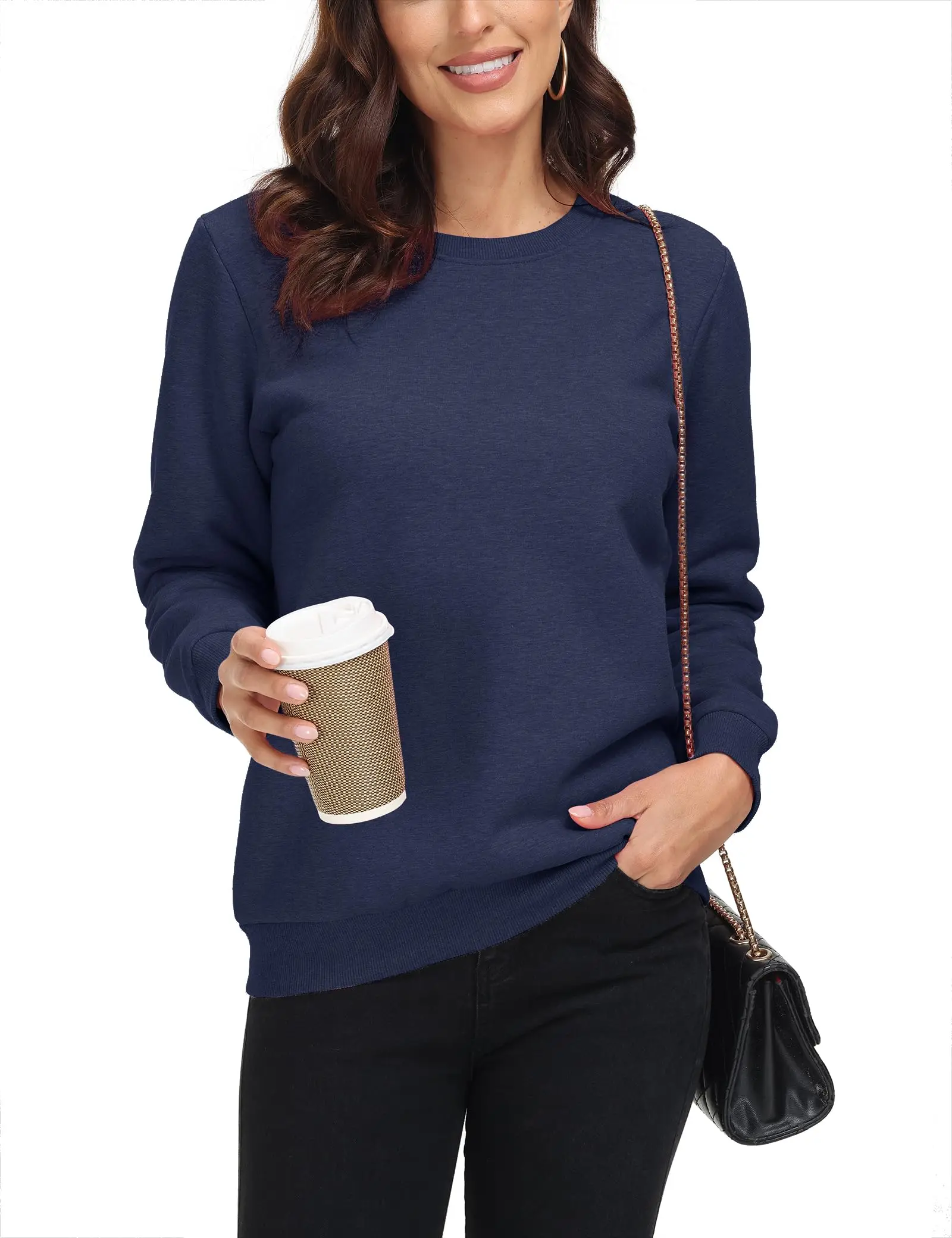 TACVASEN Winter Sherpa Lined Sweatshirt Womens Thick Warm Fleece Sweatshirts Home Party Casual Hoodies Streetwear Pullover Tops