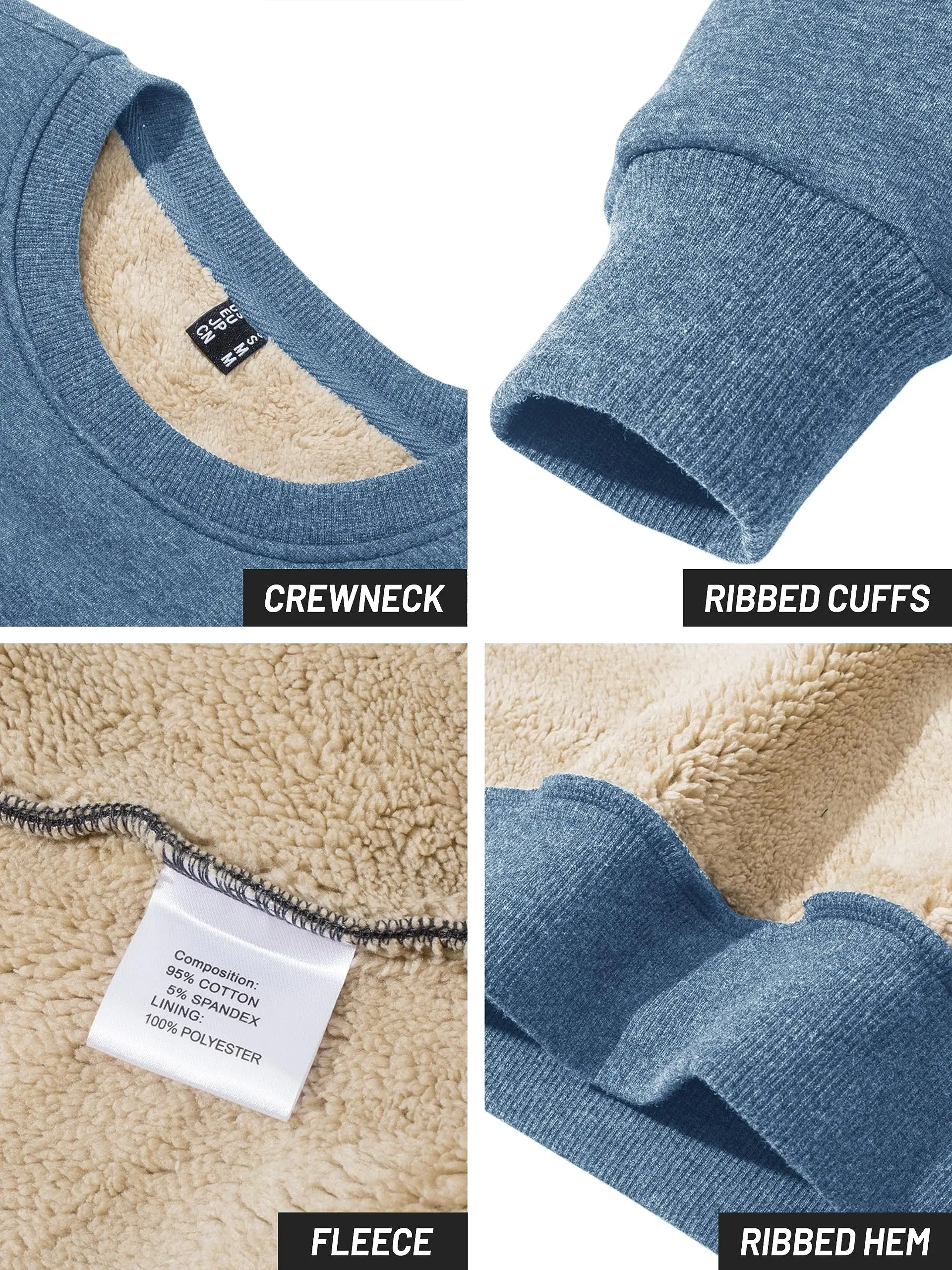 TACVASEN Winter Sherpa Lined Sweatshirt Womens Thick Warm Fleece Sweatshirts Home Party Casual Hoodies Streetwear Pullover Tops