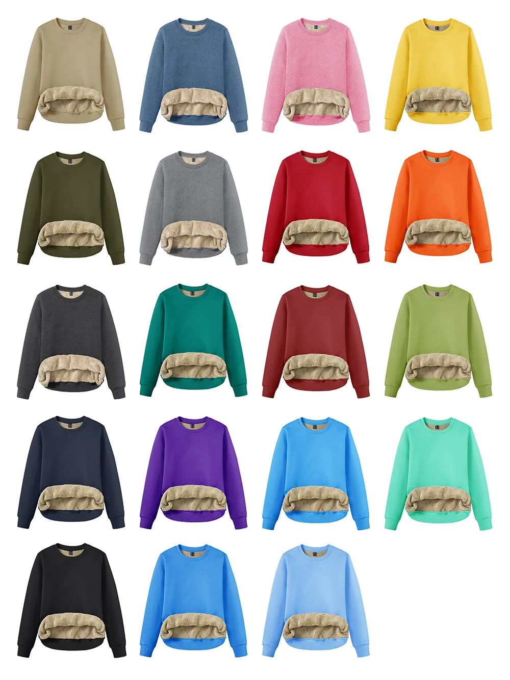 TACVASEN Winter Sherpa Lined Sweatshirt Womens Thick Warm Fleece Sweatshirts Home Party Casual Hoodies Streetwear Pullover Tops