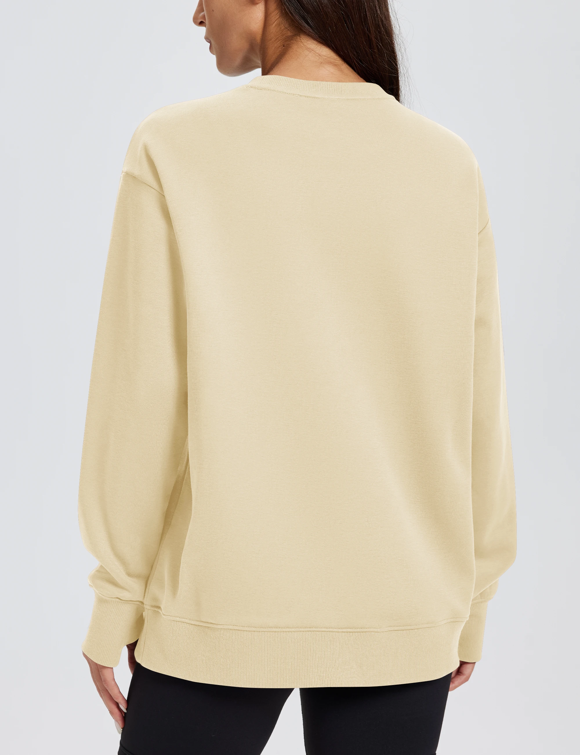 TACVASEN Women's Oversized Sweatshirts Winter Fleece Crewneck Pullover Warm Casual Long Sleeve Tops Streetwear with Thumb Hole