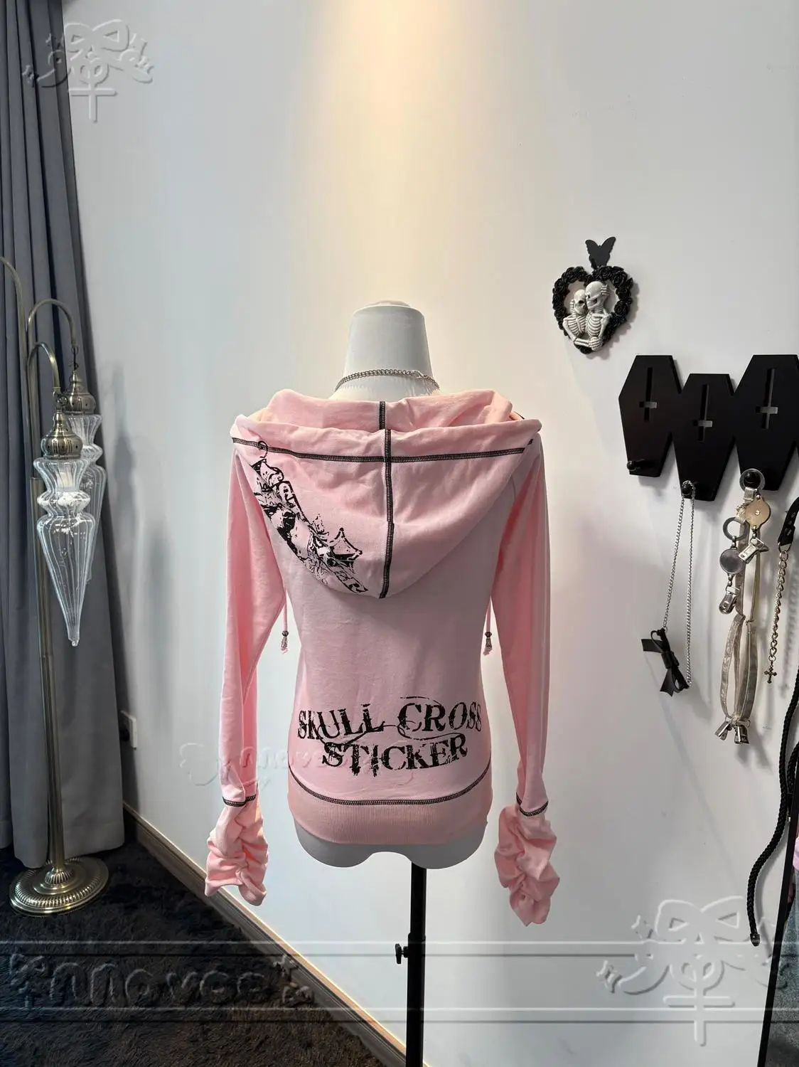 Harajuku Y2k Gothic Hooded Coat Women 2026 Spring New Casual All-match Jackets Subcultural Japanese Black Tops Mujer Sweatshirt