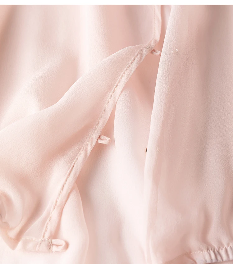 Women Hoodie 100% Mulberry Silk Thin Type Pink Buttons Down Cardigan Long Sleeve Coat Top Blouse Summer Beach Cover Up M1152