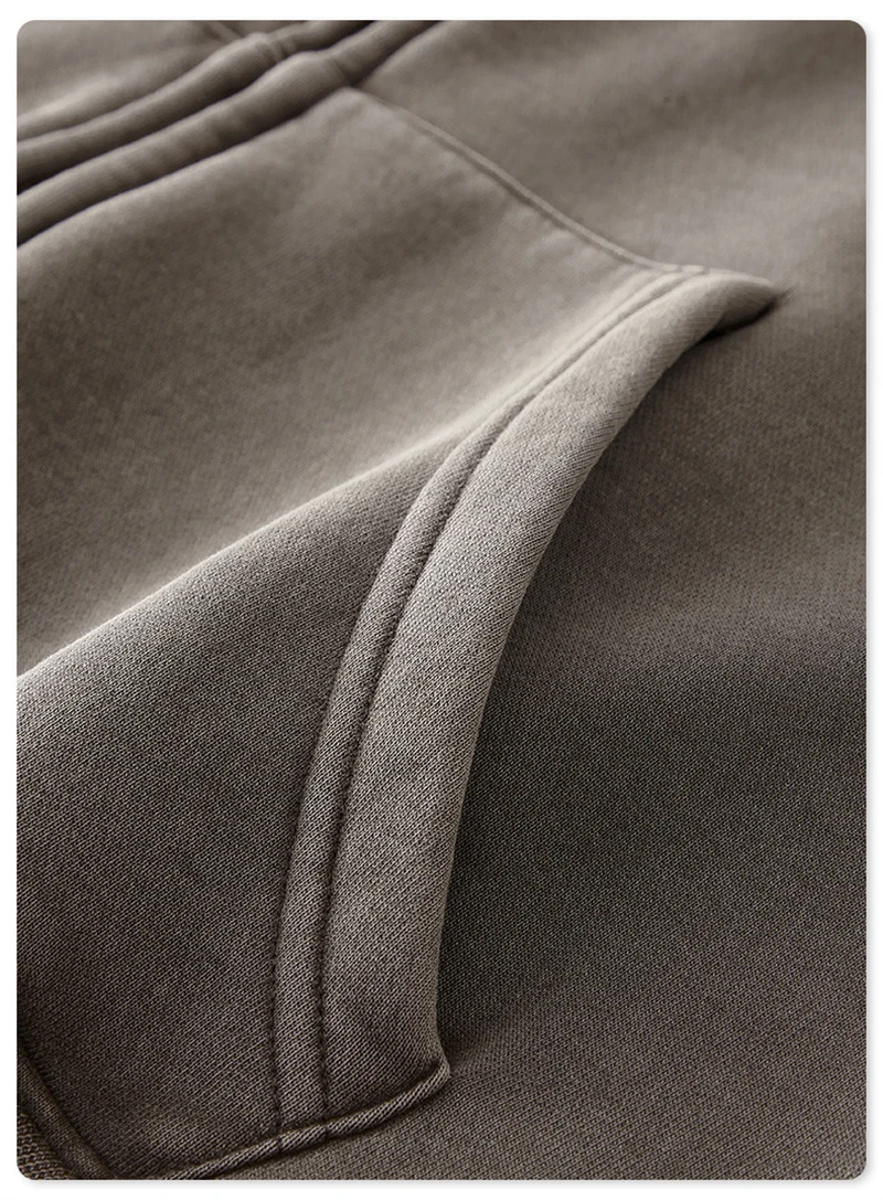 ZODF Retro 2025 Winter Women Short Zipper Hoodies Female Girls Loose 355gsm Thick Fleece Hooded Zip-up Coat Streetwears HY0448