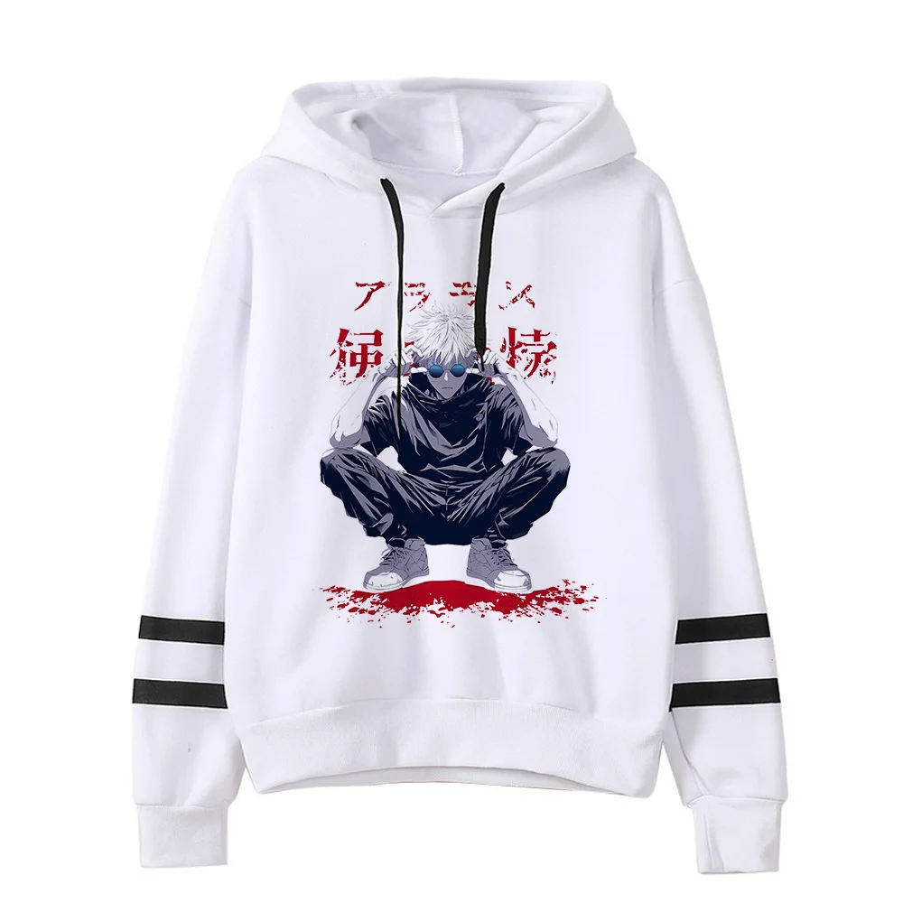 Anime Jujutsu Kaisen Hoodie Woman Gojo Satoru Graphic Hoodies Japanese Fashion Cartoon Hooded Long Sleeve Pullovers Winter Tops