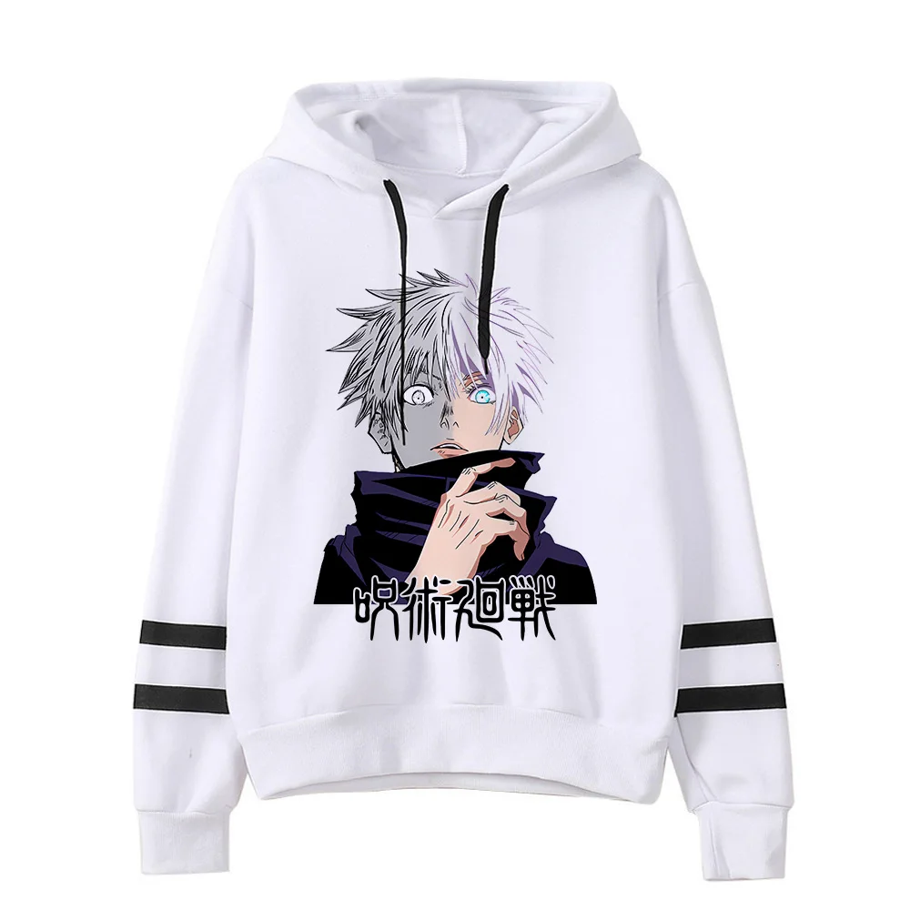 Anime Jujutsu Kaisen Hoodie Woman Gojo Satoru Graphic Hoodies Japanese Fashion Cartoon Hooded Long Sleeve Pullovers Winter Tops