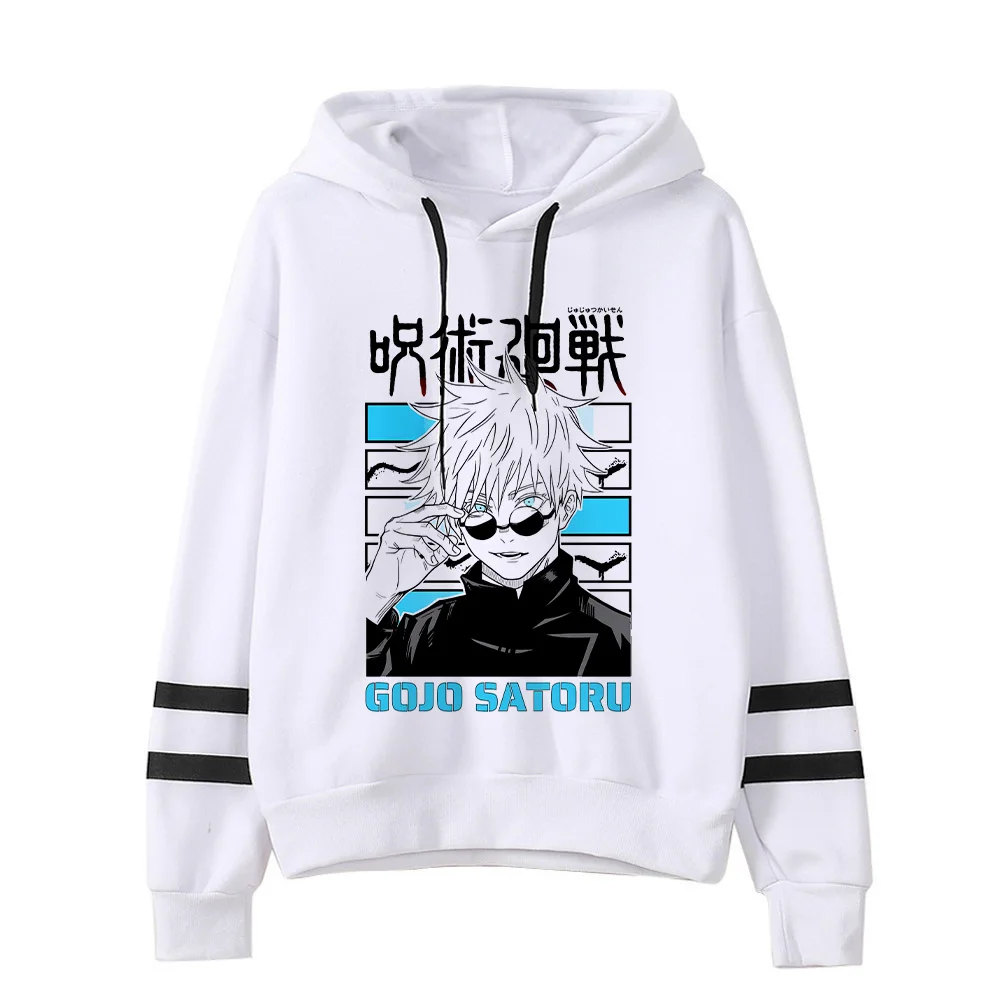 Anime Jujutsu Kaisen Hoodie Woman Gojo Satoru Graphic Hoodies Japanese Fashion Cartoon Hooded Long Sleeve Pullovers Winter Tops