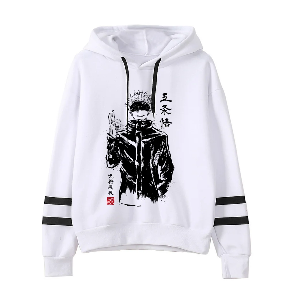 Anime Jujutsu Kaisen Hoodie Woman Gojo Satoru Graphic Hoodies Japanese Fashion Cartoon Hooded Long Sleeve Pullovers Winter Tops