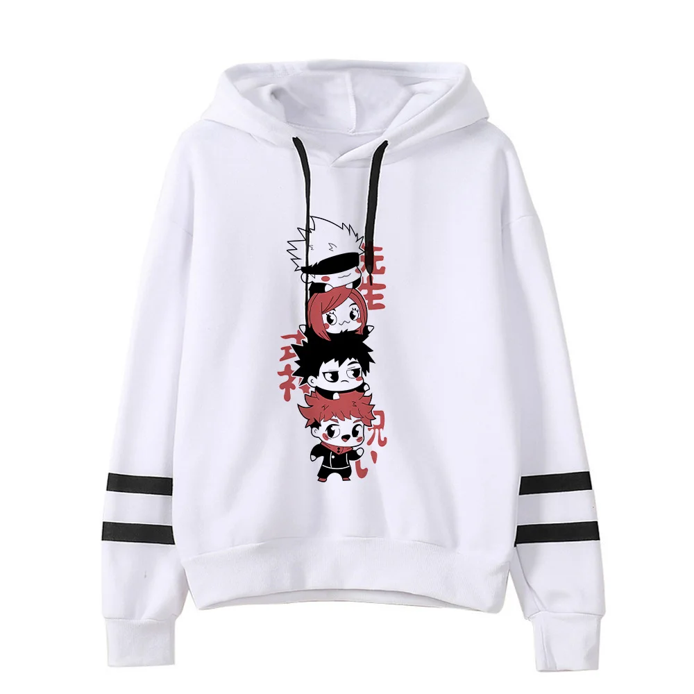 Anime Jujutsu Kaisen Hoodie Woman Gojo Satoru Graphic Hoodies Japanese Fashion Cartoon Hooded Long Sleeve Pullovers Winter Tops