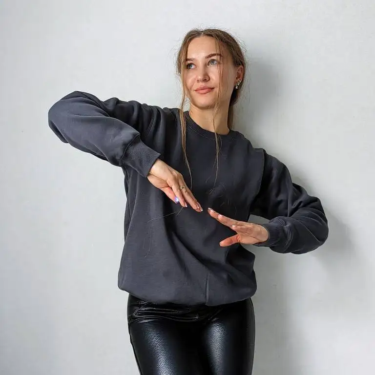 Streamgirl Basic Winter Velvet Sweatshirt For Women Fleece Pullovers Dark Gray Warm Loose Sweatshirt Women Velvet Winter Tops