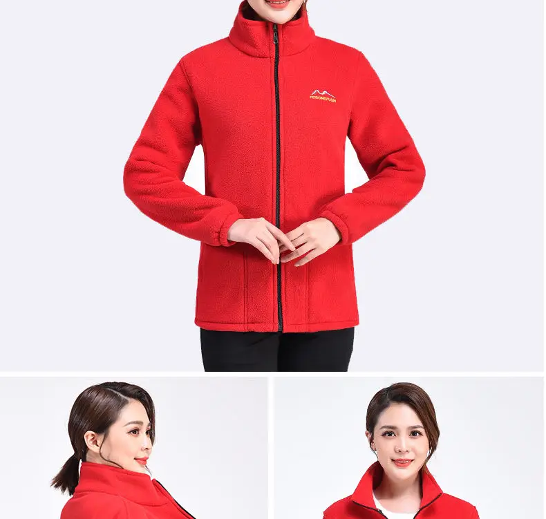 Autumn Winter Fleece Jacket Women Clothing Zipper Sweatshirt Warm Long Sleeve Thick Cardigan Sport Outdoor Warm Sweatshirt New