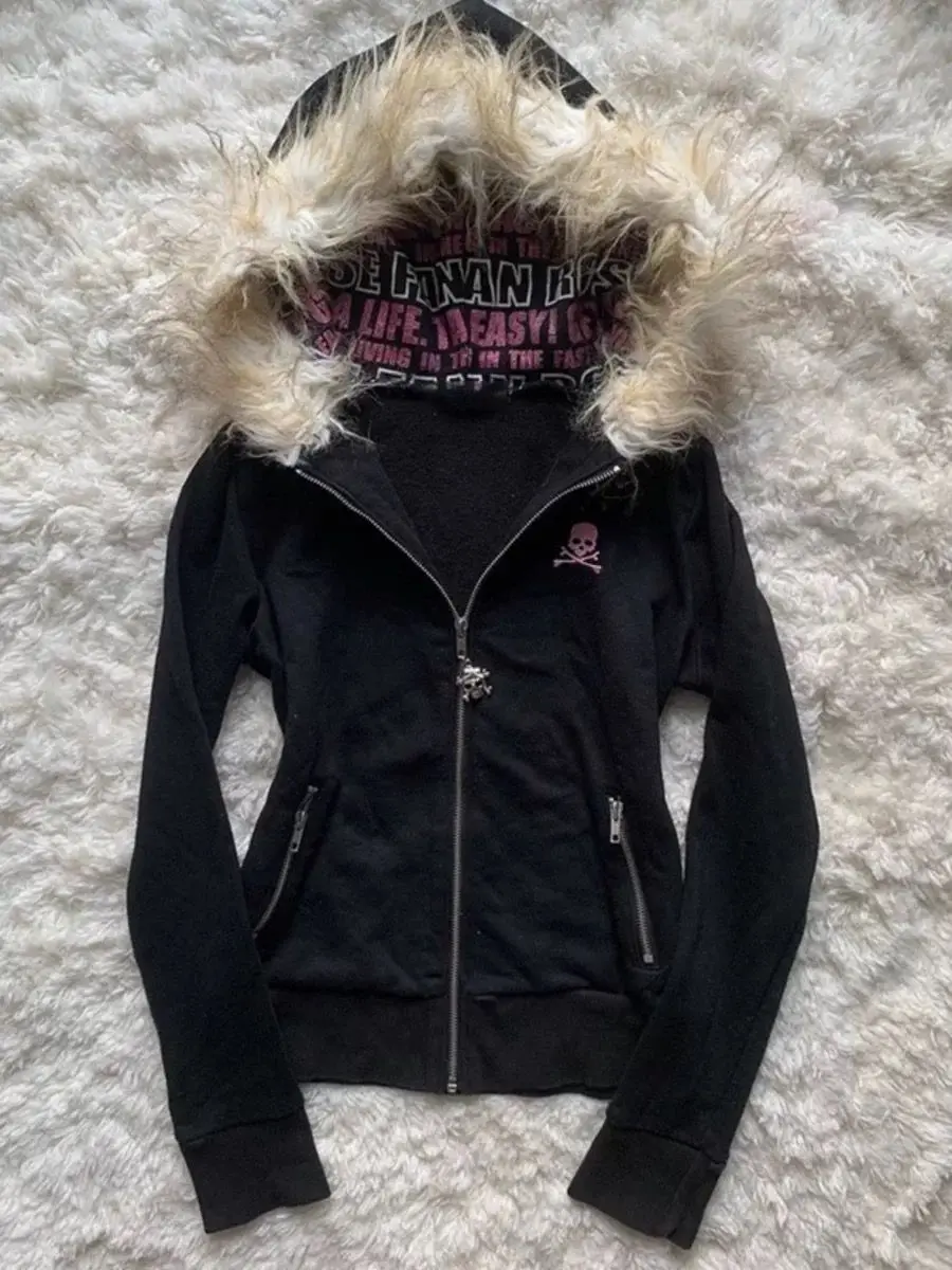Gothic Y2k Black Punk Hoodie Women Zipper Sweatshirt Vintage Letter Print Autumn Streetwear Grunge Outerwear Hooded Jackets Chic