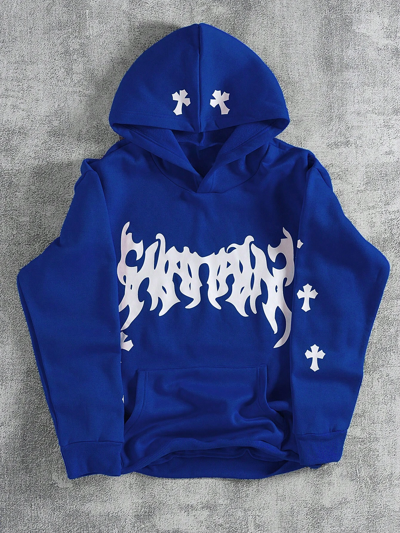 Creative Crossprinting Unisex Hoodies Thicken Breathable Top Y2K Style Loose Sportswear Comfortable Casual Woman Clothing
