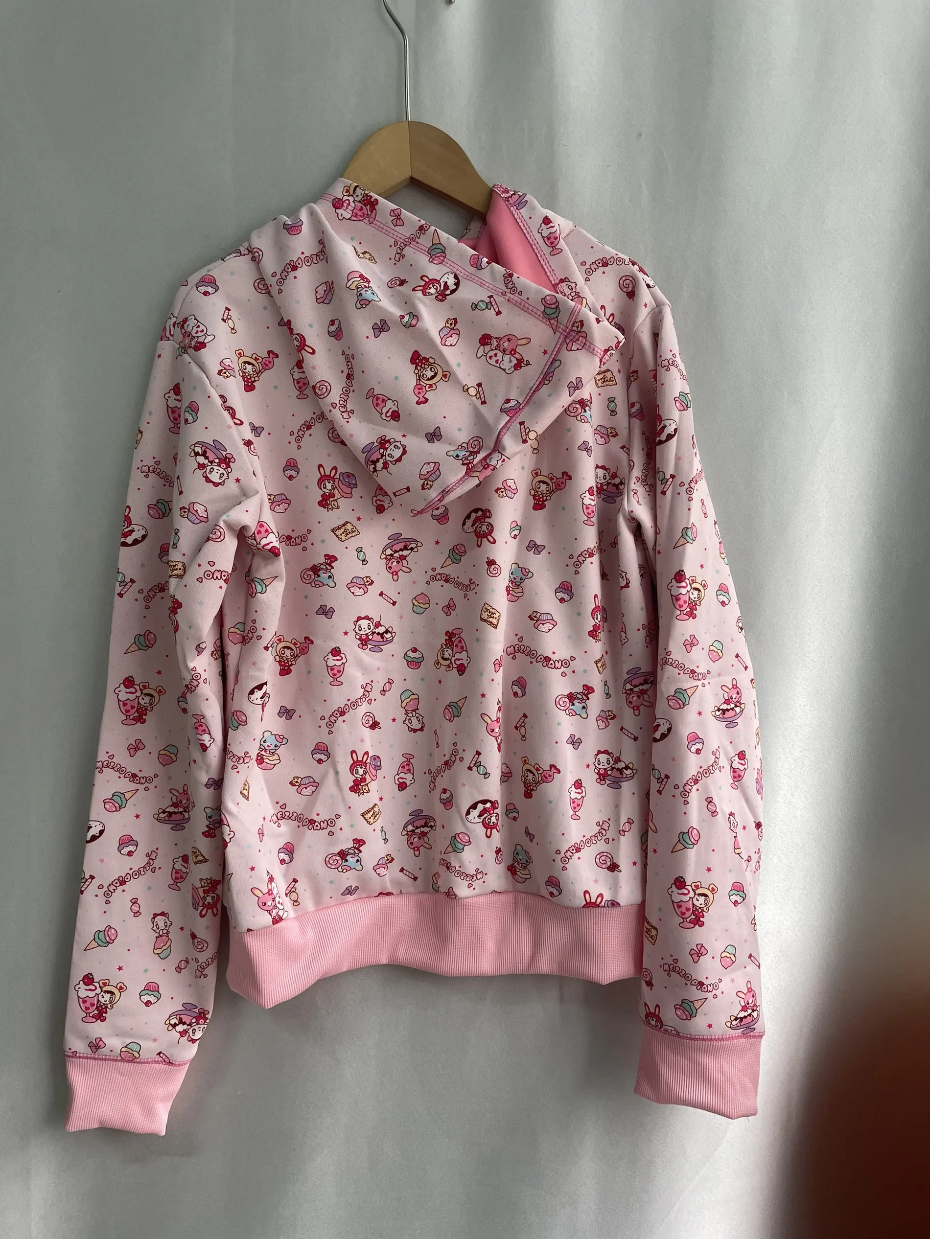 Autumn Subcultural Harajuku Y2k Hoodie Sweatshirts Cute Strawberry Rabbit Print Casual Jackets Loose Long Sleeve Coat Women