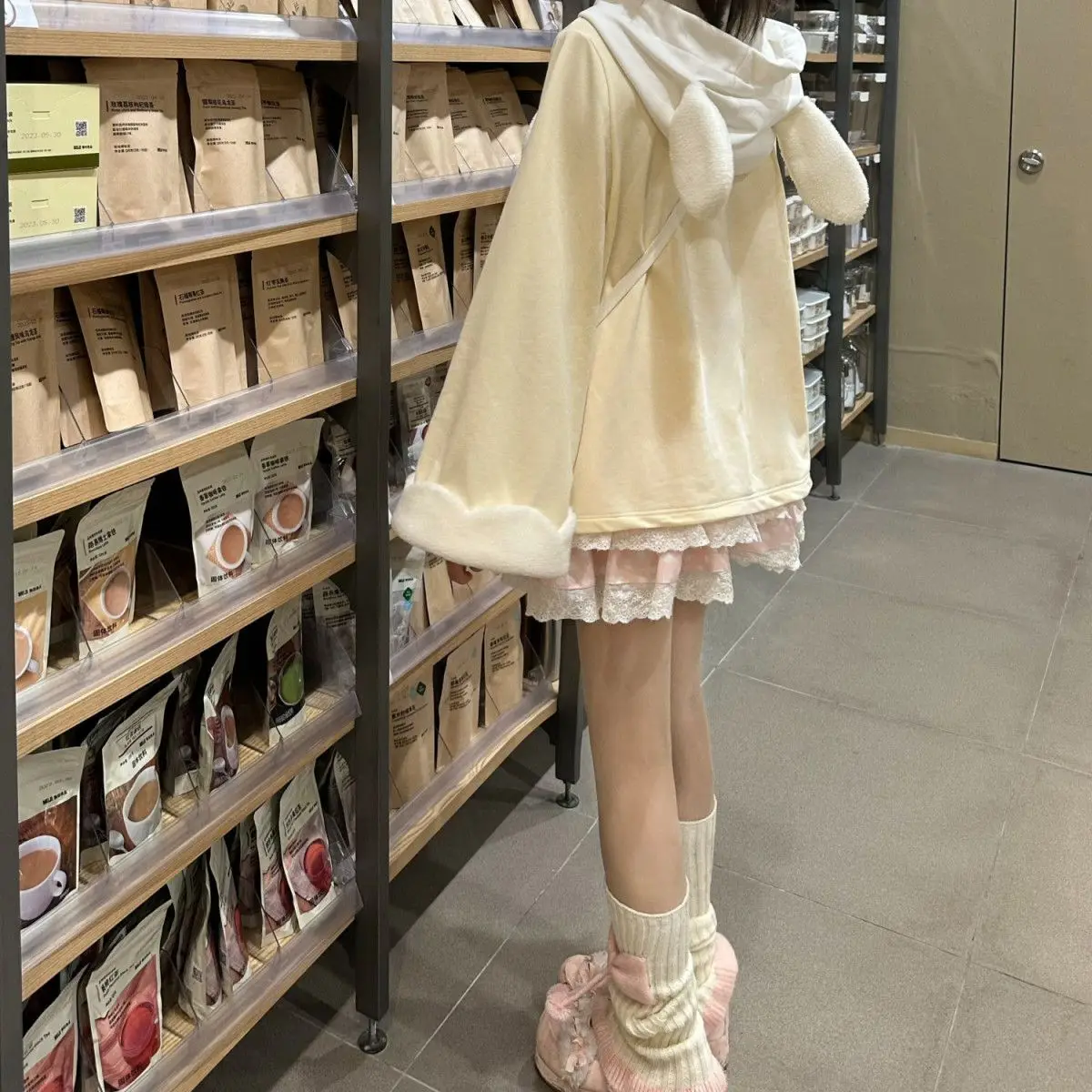 2026 Japanese Cartoon Embroidery Hoodies Tops Women Autumn Harajuku Drawstring Pullovers Patchwork Kawaii Cute Casual Sweatshirt
