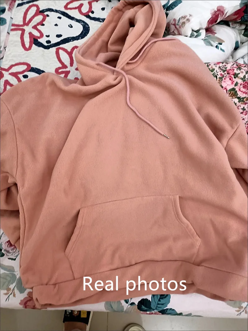 2025 Fashion Hoodies Sweatshirts Women's Fleece Coats Long-sleeve Loose Top Lady Pullover Casual Outerwear Autumn Winter 5colour