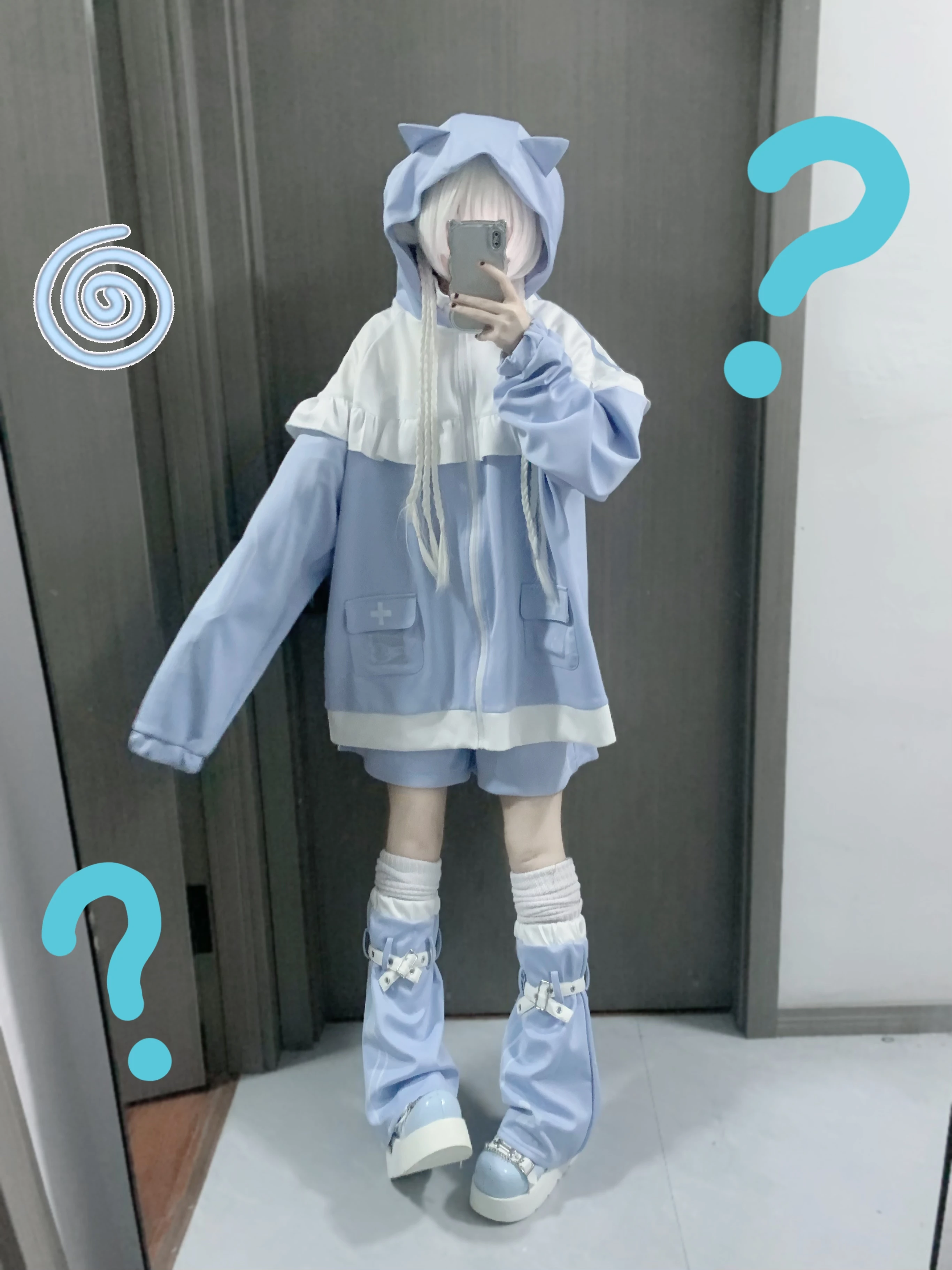 Japanese Mine Style Subculture Cute Sweet Girl Y2k Clothing Loose Casual Cat Ears Hooded Zipper Hoodie Sweatershirt Women Autumn
