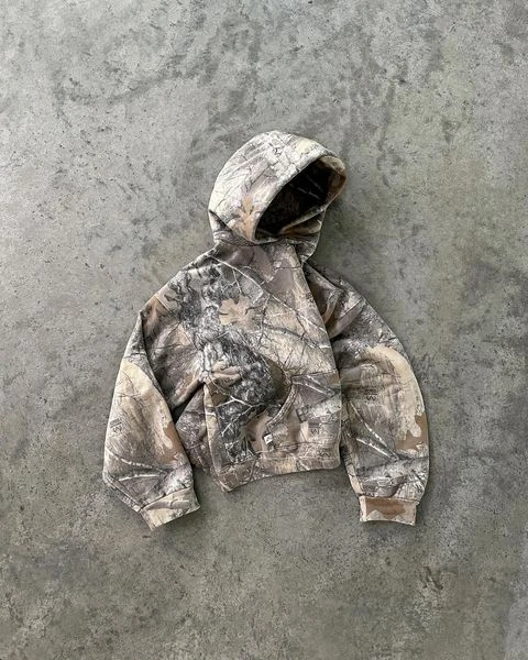 Streetwear Zip Hoodie Y2K Clothes Men Women Harajuku Gothic Retro Camo Graphic Oversized Hoodie Sweatshirt Fashion Casual Tops