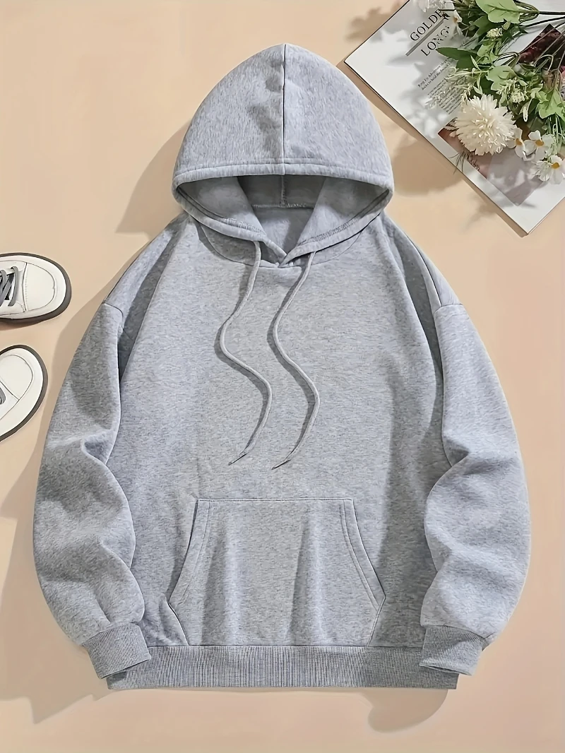 Nope Not Today Prints Hoodies Womens Cute Cat Pullovers Loose Pocket Tops Warm Fleece Sweatshirts Winter Casual Woman Clothing