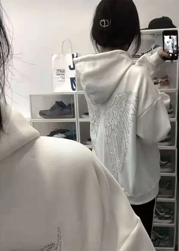 Y2k Japanese Streetwear Loose Woman Tops Kpop Baggy Hooded Sweatshirt for Women Designer Nice Color Outerwears Emo 2000s Hoodies