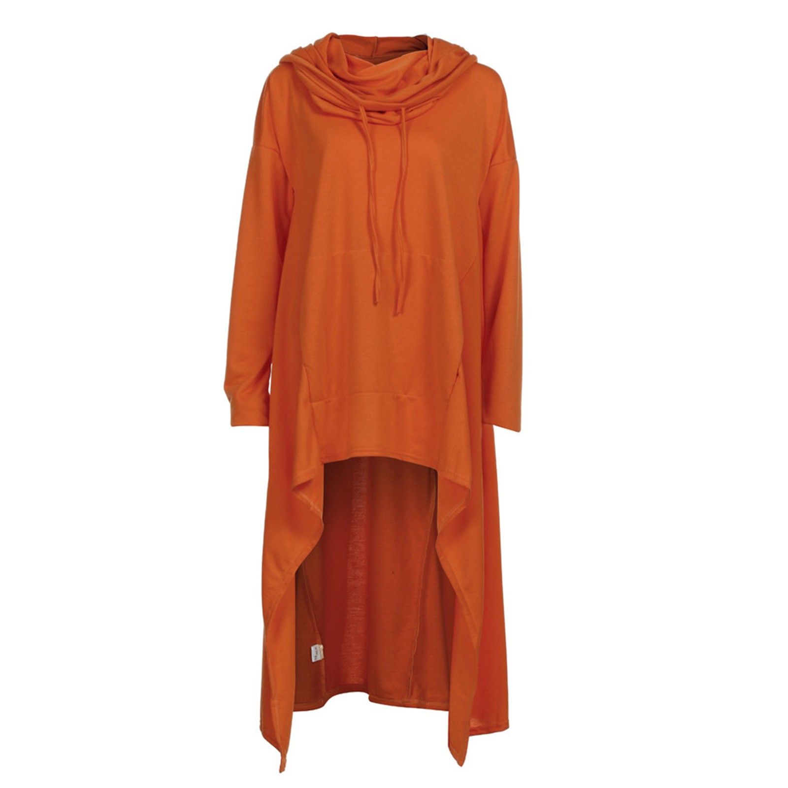 Plus Size 5XL Irregular Long Hoodies Women Sweatshirt Cloak Fashion Drawstring Pocket Oversize Hoodies Lady Hooded Pullover Coat