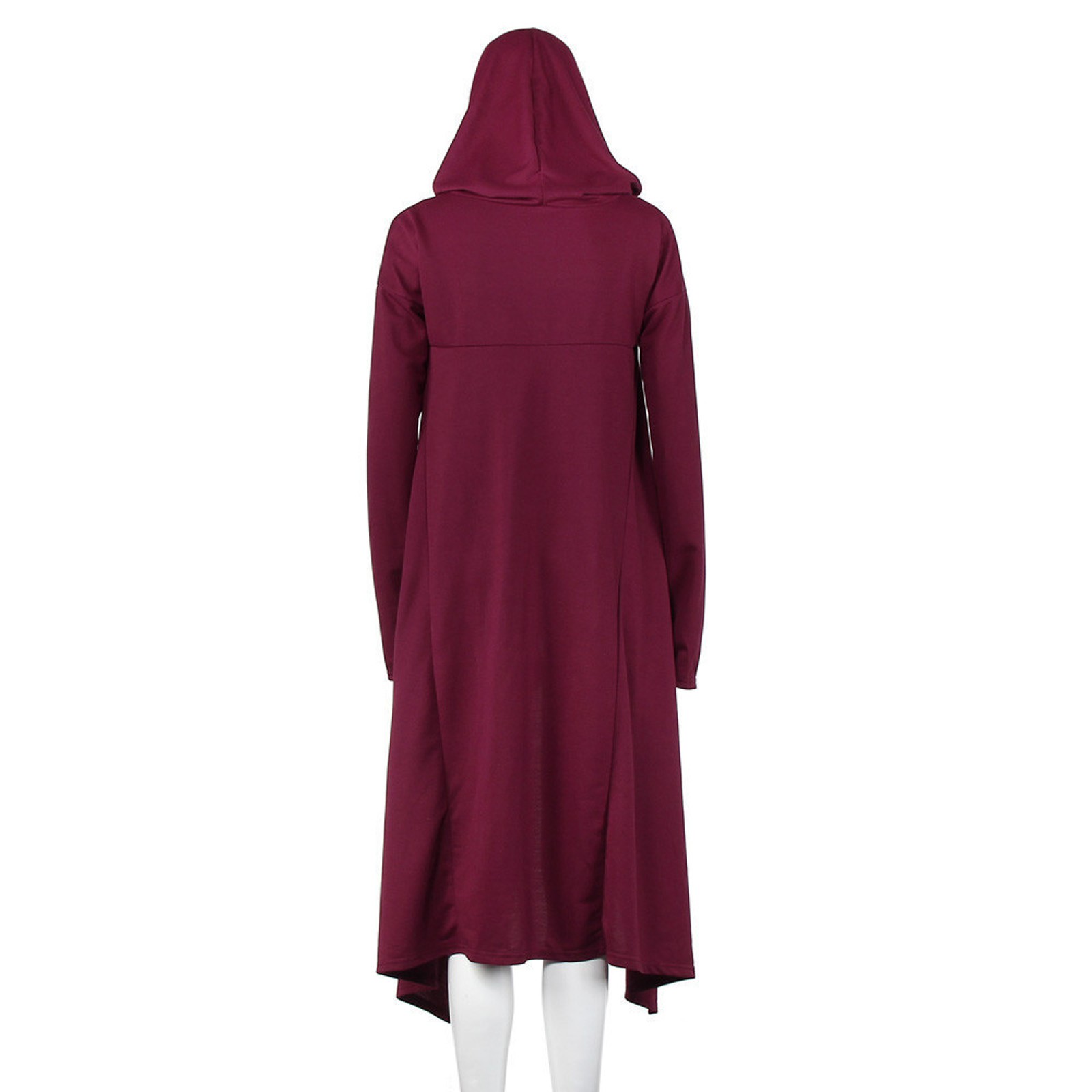 Plus Size 5XL Irregular Long Hoodies Women Sweatshirt Cloak Fashion Drawstring Pocket Oversize Hoodies Lady Hooded Pullover Coat
