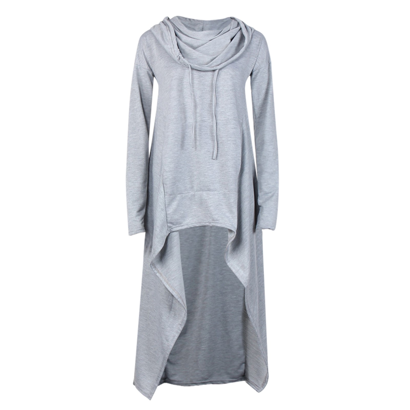 Plus Size 5XL Irregular Long Hoodies Women Sweatshirt Cloak Fashion Drawstring Pocket Oversize Hoodies Lady Hooded Pullover Coat